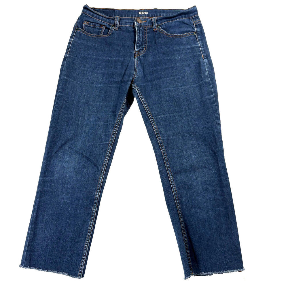 BDG Jeans Womens 29X30 High Rise Cigarette Ankle Raw Hem Streetwear Vintage 90sI